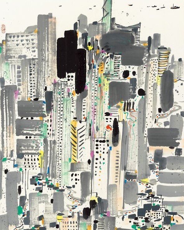 Chinese artist Wu Guanzhong, a pioneer in merging Chinese calligraphy and Western style of Fauvism in this Hong Kong landscape 
Photo credit: Wu Guanzhong Artnet 
.
.
.
#chineseart #wuguanzhong #impressionism #art #asia #painting #calligraphy #hongko