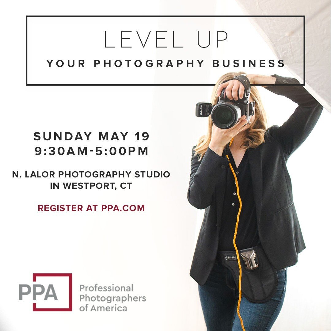 Just Announced! In-person photography workshop in the Studio. Here is all the info...⁠
⁠
Level Up Your Photography Business⁠
May 19, 2024 at 9:30am - 5:00pm⁠
@ N. Lalor Photography Studio in Westport, CT⁠
⁠
This class is for all photographers who are