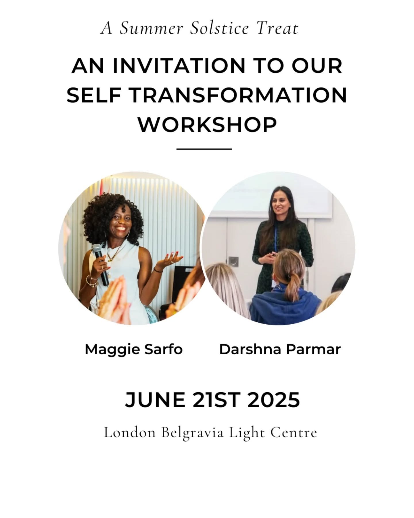Let's celebrate Summer Solstice with some Kundalini embodiment and a journey of self-discovery, expansion and growth through The One Secret to Happiness!

Join me and @maggiesarfo

For a fun and practical workshop in London where you will learn valua