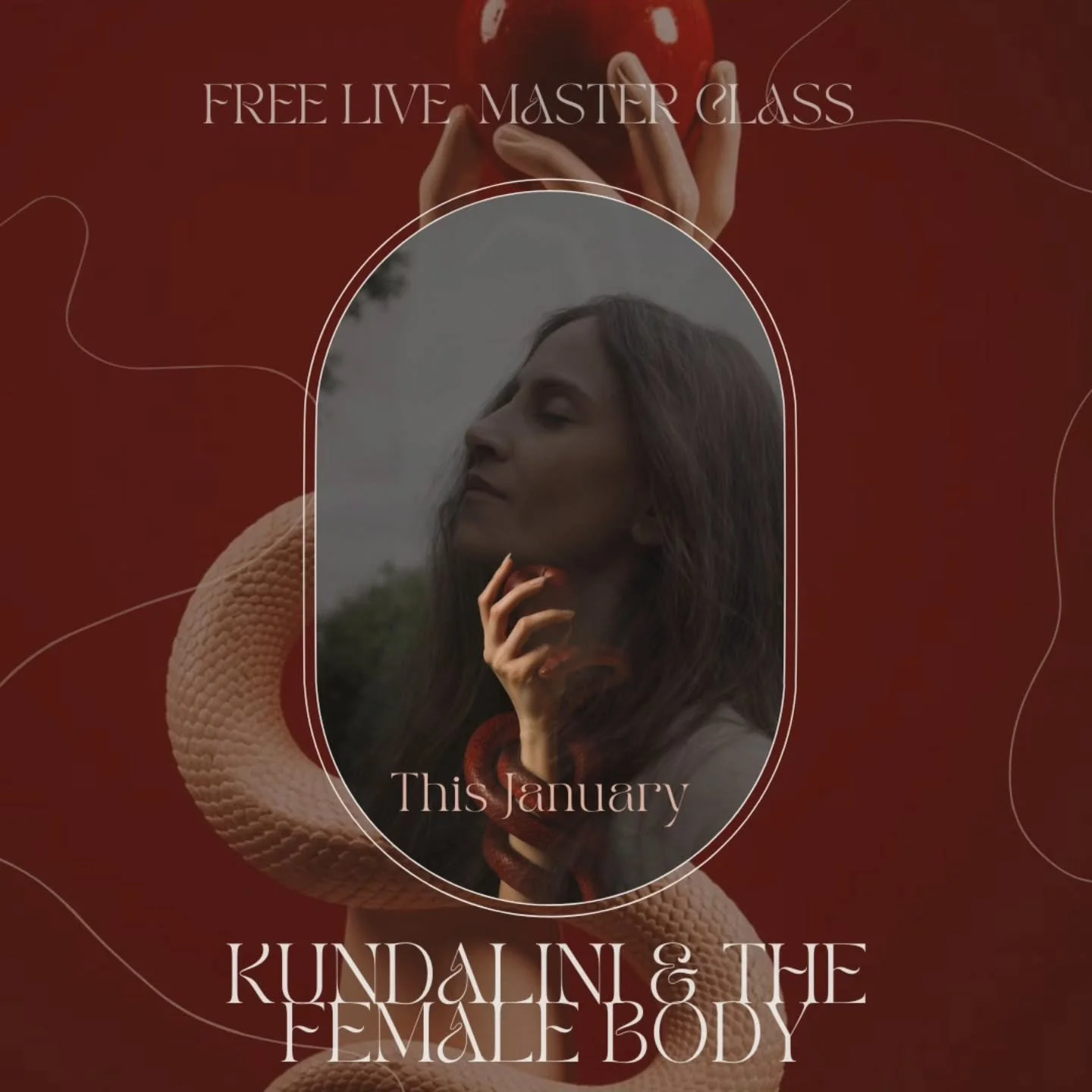 Traditional Kundalini practicces were centred around the male anatomy. The female body is very different on a physical and emotional level.

Join my masterclass this January to have an embodied experience of your serpent power. One of the areas you w