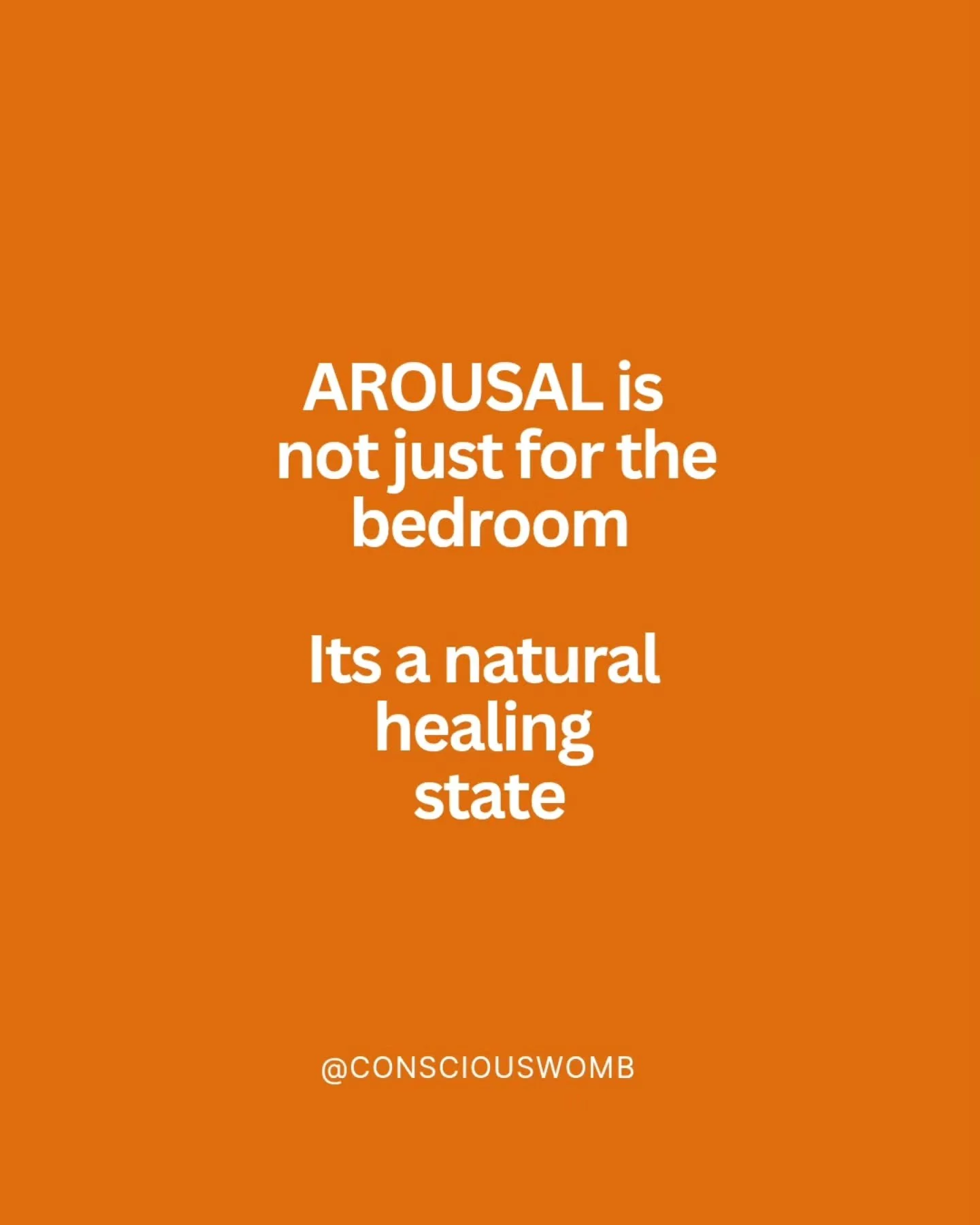 Arousal is a natural state of coherence in the body.
Its not confined to the bedroom either. Peasure is healing. 

Its time to bring back origin of a womens power. Her multi org@smic cycles enables sustainables states of healing already within her bo