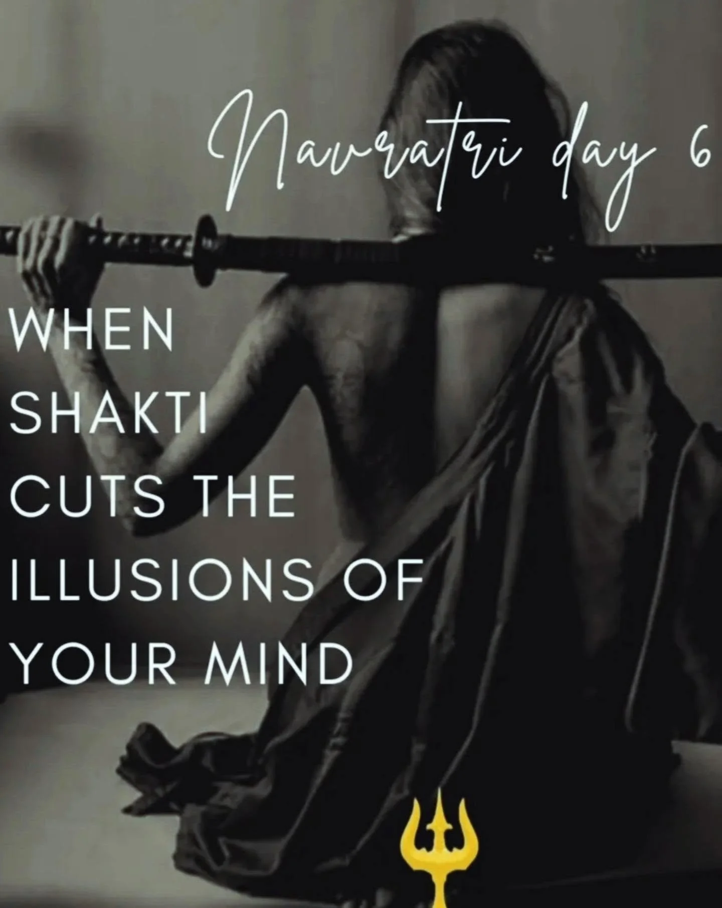 Navratri day 6

To reach the 3rd eye. Is when you really see and feel you. Devi's attainment for a concentrated single focus .Cutting the illusions of the small minded reality we think we are 

What do you believe about yourself.  Is it really you or