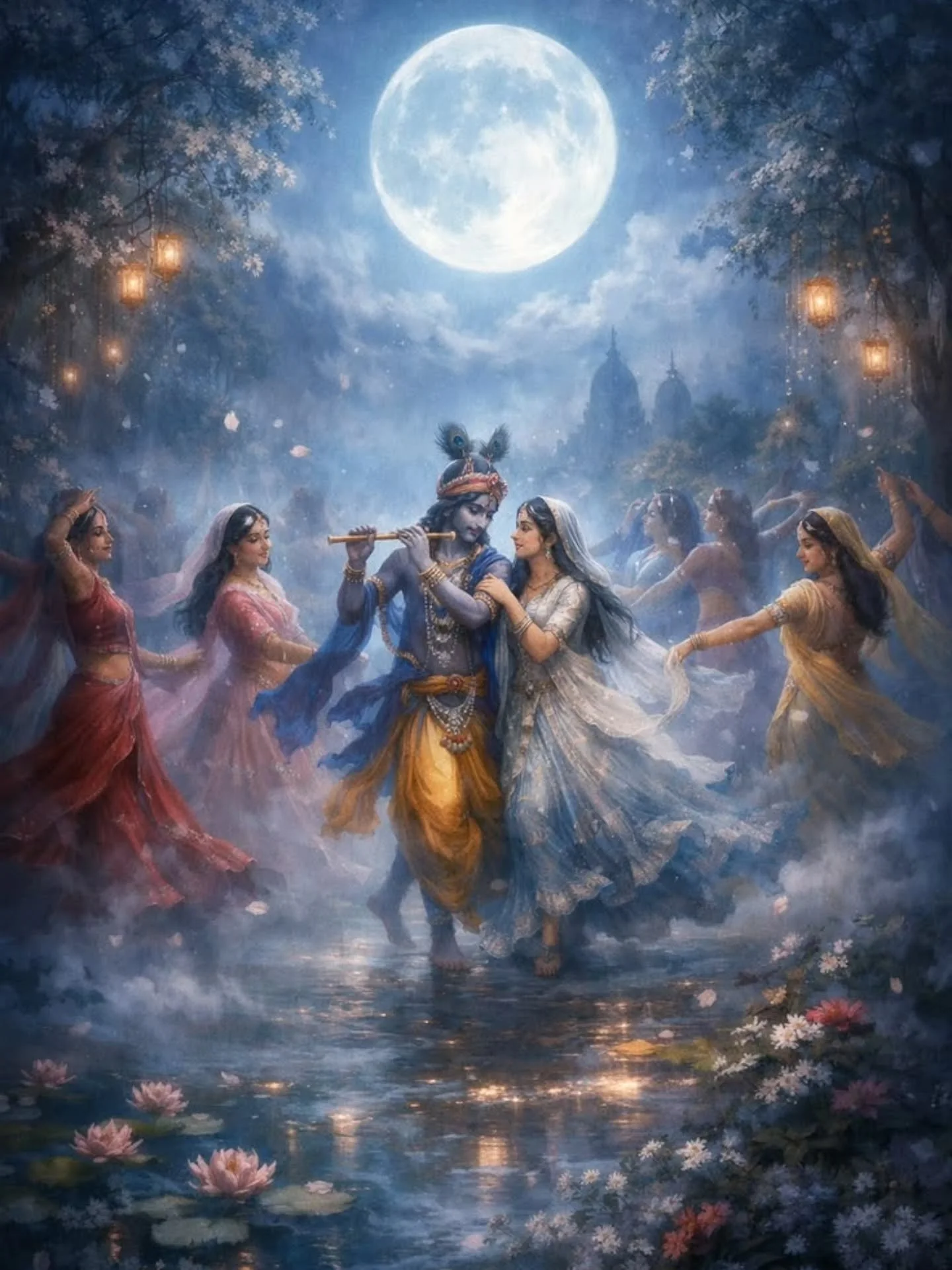 Tmrw is a powerful Taurus full moon known as Sharad Purnima in the Vedic calender. The night of Krishna and Radha's raas leela. 

A beautiful depiction of life (leela). Dancing with each other and life. To me they are eternal twin flames of love.

A 