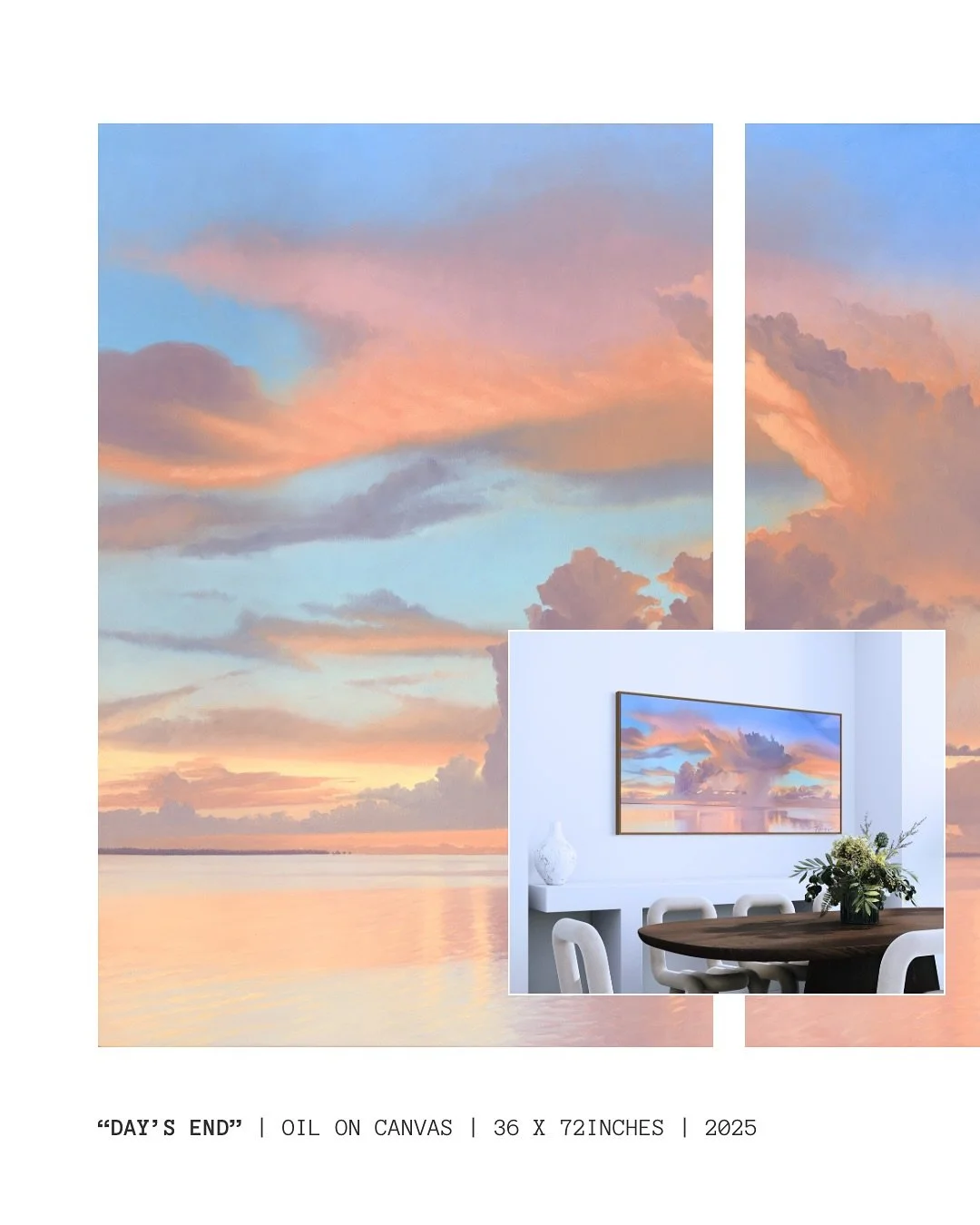 Swipe Right to Explore &ldquo;Day&rsquo;s End&rdquo; ➡️

Mother Nature is always painting for us and it&rsquo;s especially noticeable in a sunset. 

One of my favorite things to paint is a sunset through the rain shear, because it naturally looks lik