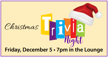 Friday Night Dinner &amp; Christmas Trivia