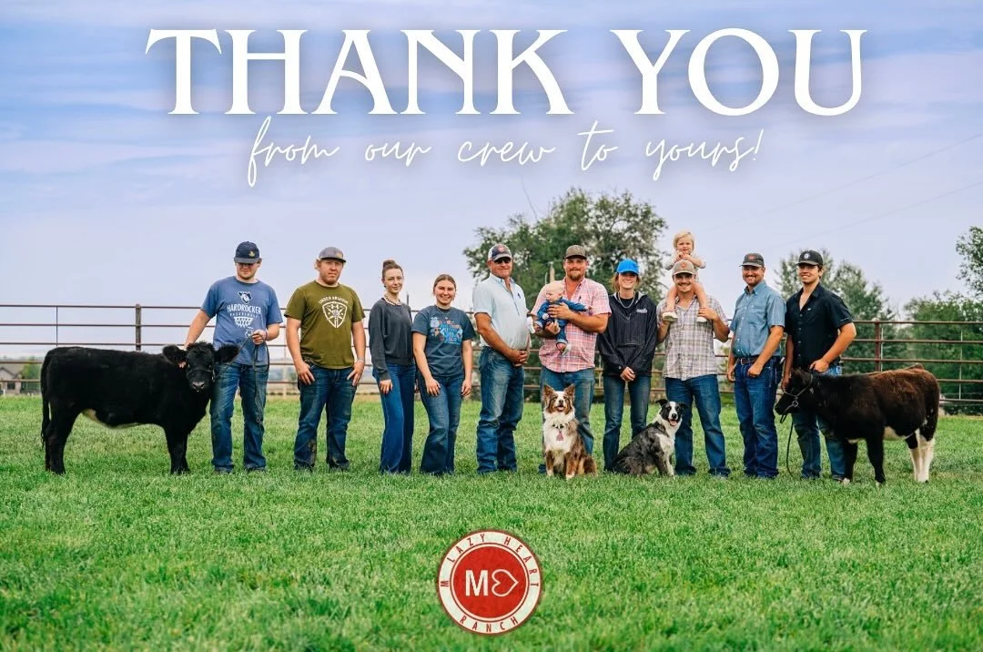 Our hearts are full after this years Western Shootout sale. From the crew behind the scenes getting cattle prepped and pictured to every buyer and bidder, you made our 2025 sale one to remember! Thank you.
To those that have bought from us before,