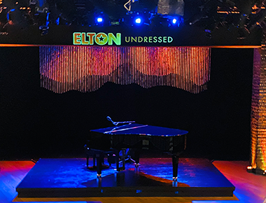The Elton Undressed stage where it was first performed at TheaterWorks Hartford