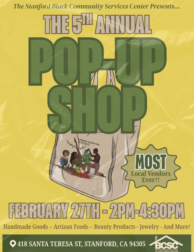 Stanford BCSC 5th Annual Pop Up Shop