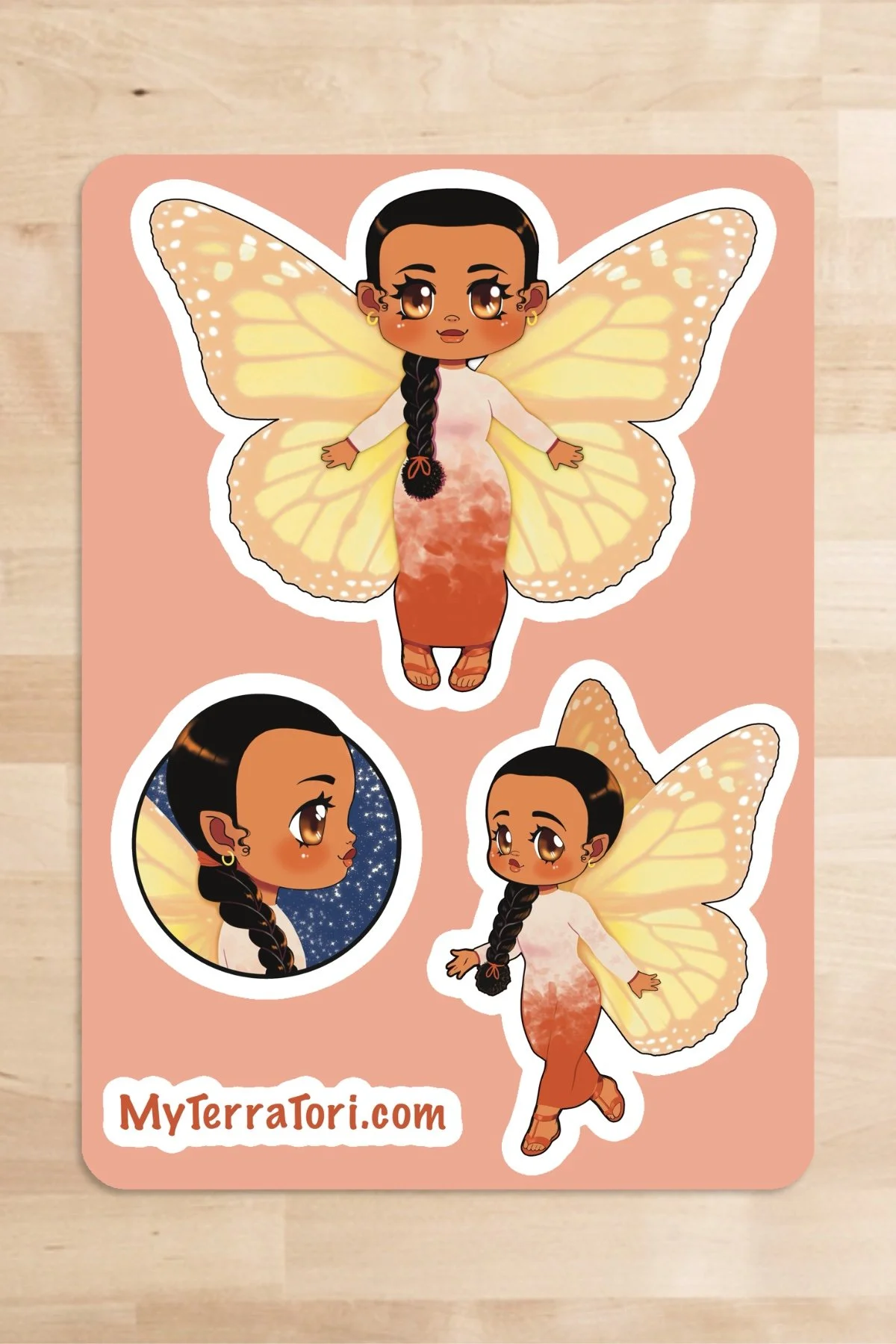 Orange Fairy Sticker Sheet