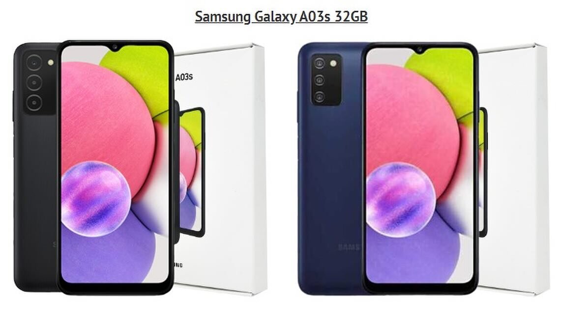 New Unlocked Samsung Galaxy A03s 32GB

Link : https://icont.ac/4X7Mv

- NEW &amp; Unlocked
- 4G LTE
- 6.5&rdquo; Screen
- 32GB / 4GB RAM
- Triple 13/2/2 | 5MP Camera
- In the US, compatible with the T-Mobile networks including the mvnos - GEN Mobile 