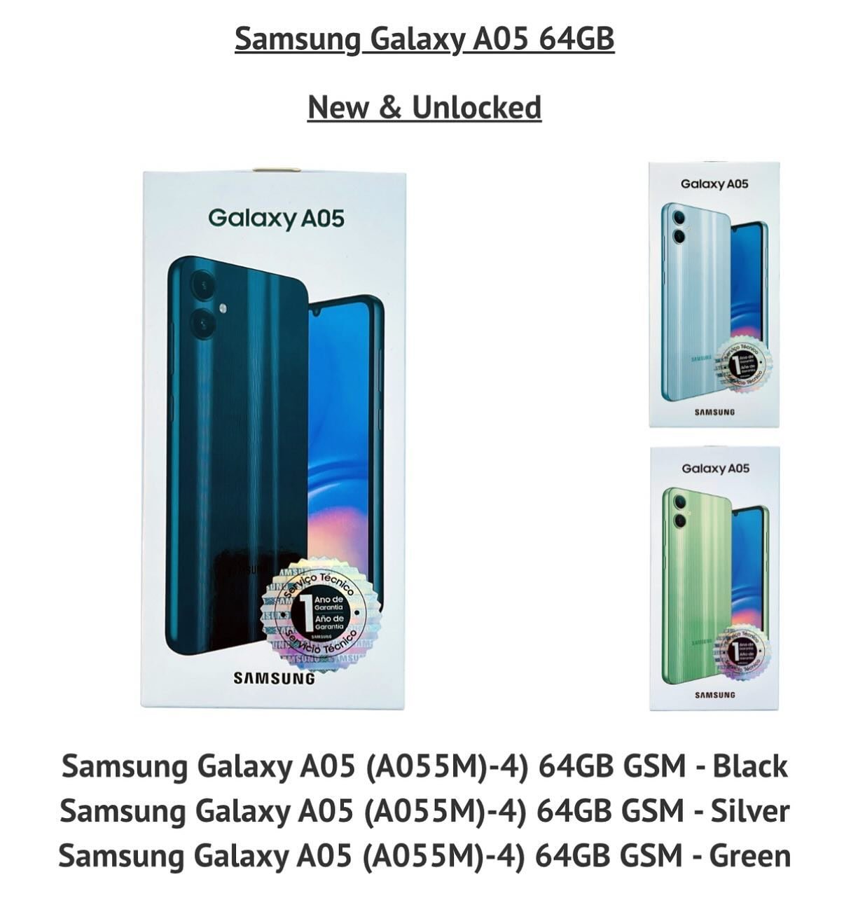 Wholesale only.

New and Unlocked Samsung Galaxy A05.

MOQ required.

Link in bio under HR Wireless.

- #galaxya05 #a05 #samsung #gsm #unlocked #android #wholesale #retailers