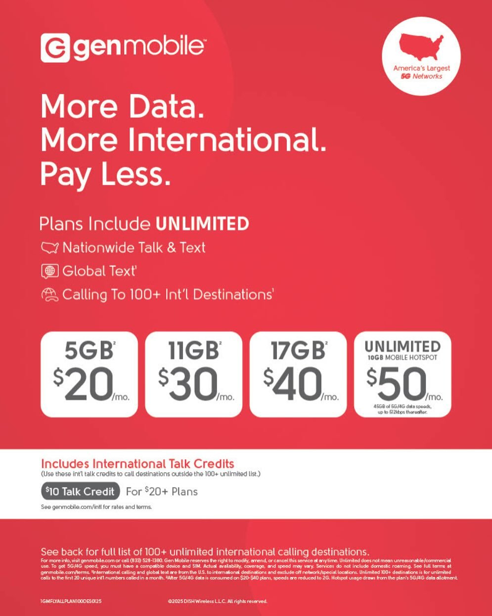 GEN Mobile 3 Months Discounted Activations

URL : https://conta.cc/4juKM2j

Comes with on 3 months service. 

$20 Unlimited Talk, Text &amp; 5GB Data
3 Month Plan : $39.00

$30 Unlimited Talk, Text &amp; 11GB Data
3 Month Plan : $49.00

$40 Unlimited