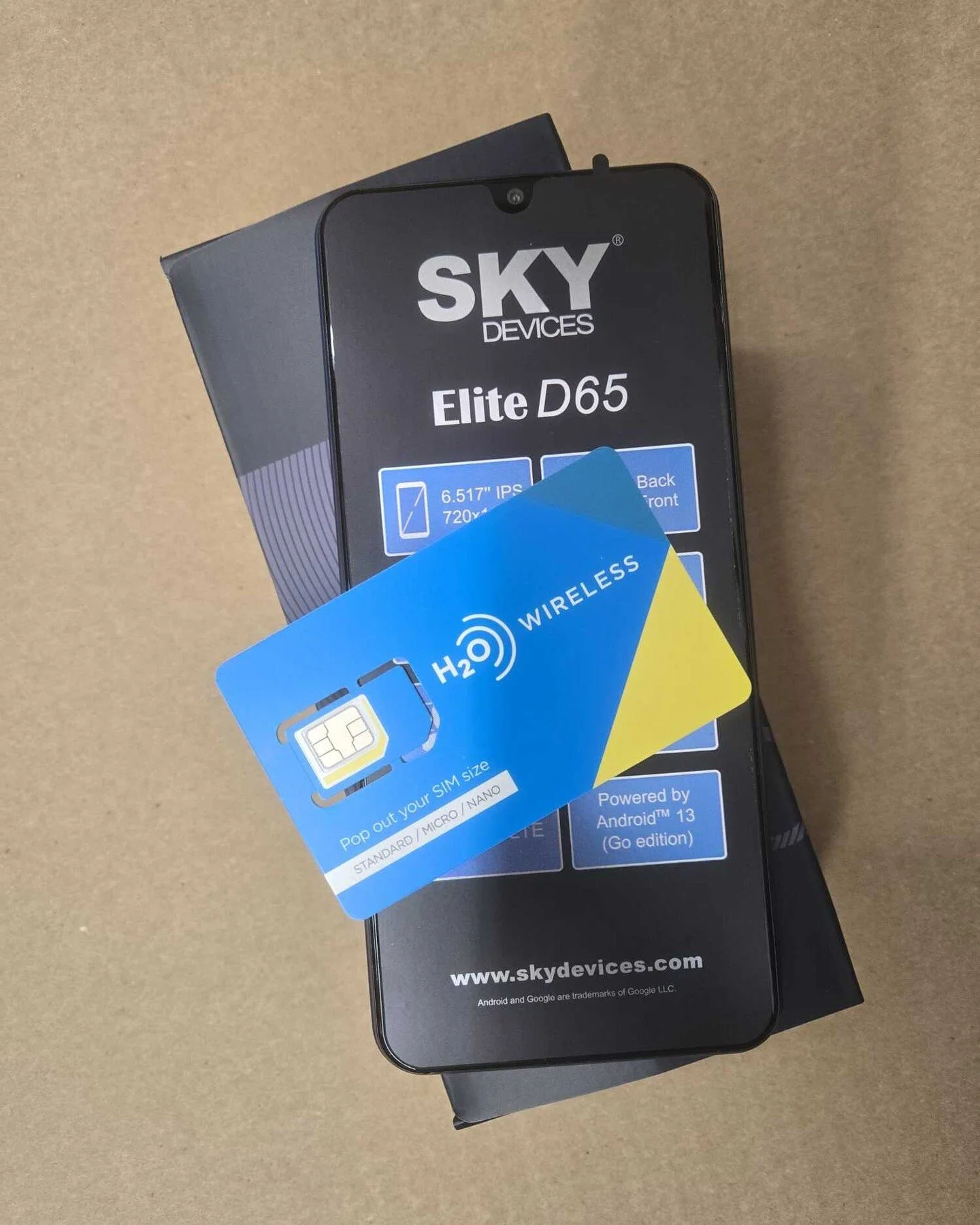 H2O Sky Elite 32GB + $50 Unlimited Plan