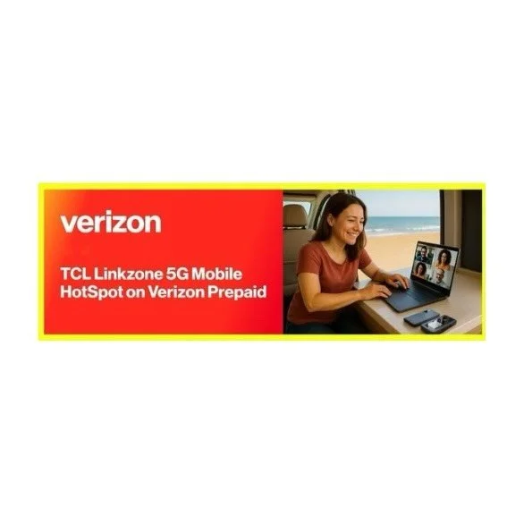 TCL Linkzone 5G Mobile Hotspot with $50 Plan (150GB Data)

Price : $100.00

What 150GB Means in Real Use?
- Streaming: You could watch roughly 125 hours of standard-definition video or many hours of 4K UHD video (with 5G UW access).
- Music: Stream t