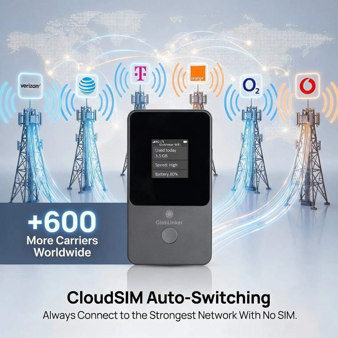GlobLinker AI Cloudsim Portable WiFi Hotspot