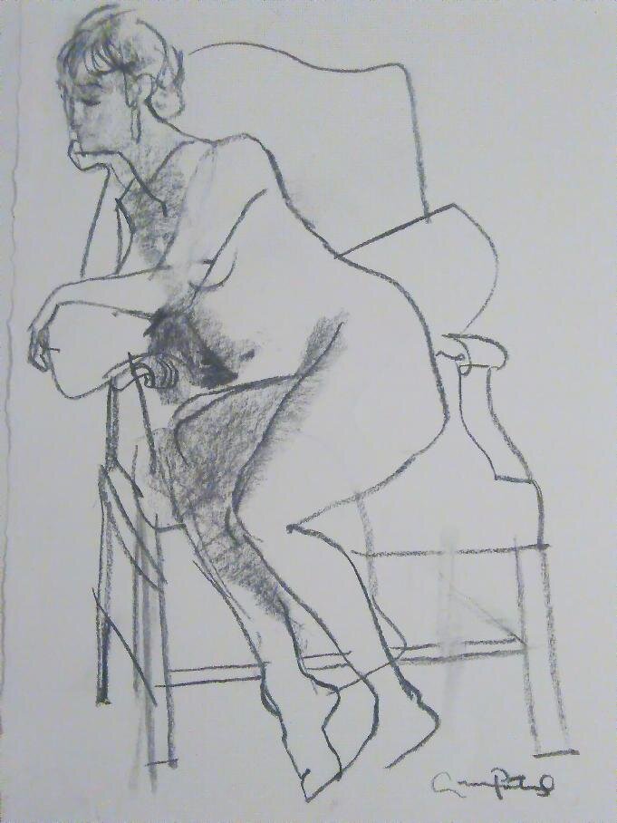 Female figure in Armchair, 2018