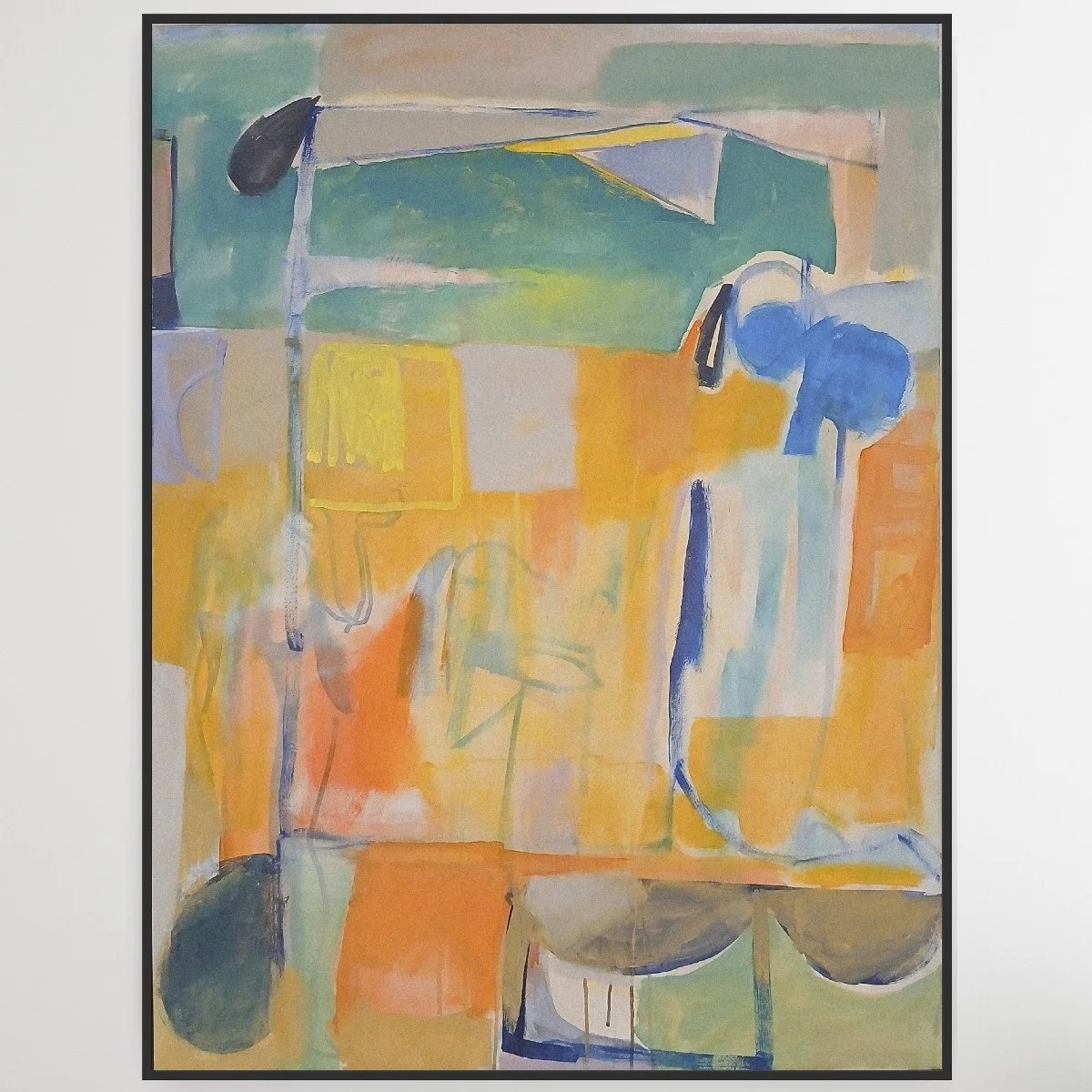 Andrew Portwood, Yellow Squeeze , 2025, 36x48, acrylic paint on canvas, blk frm.jpg