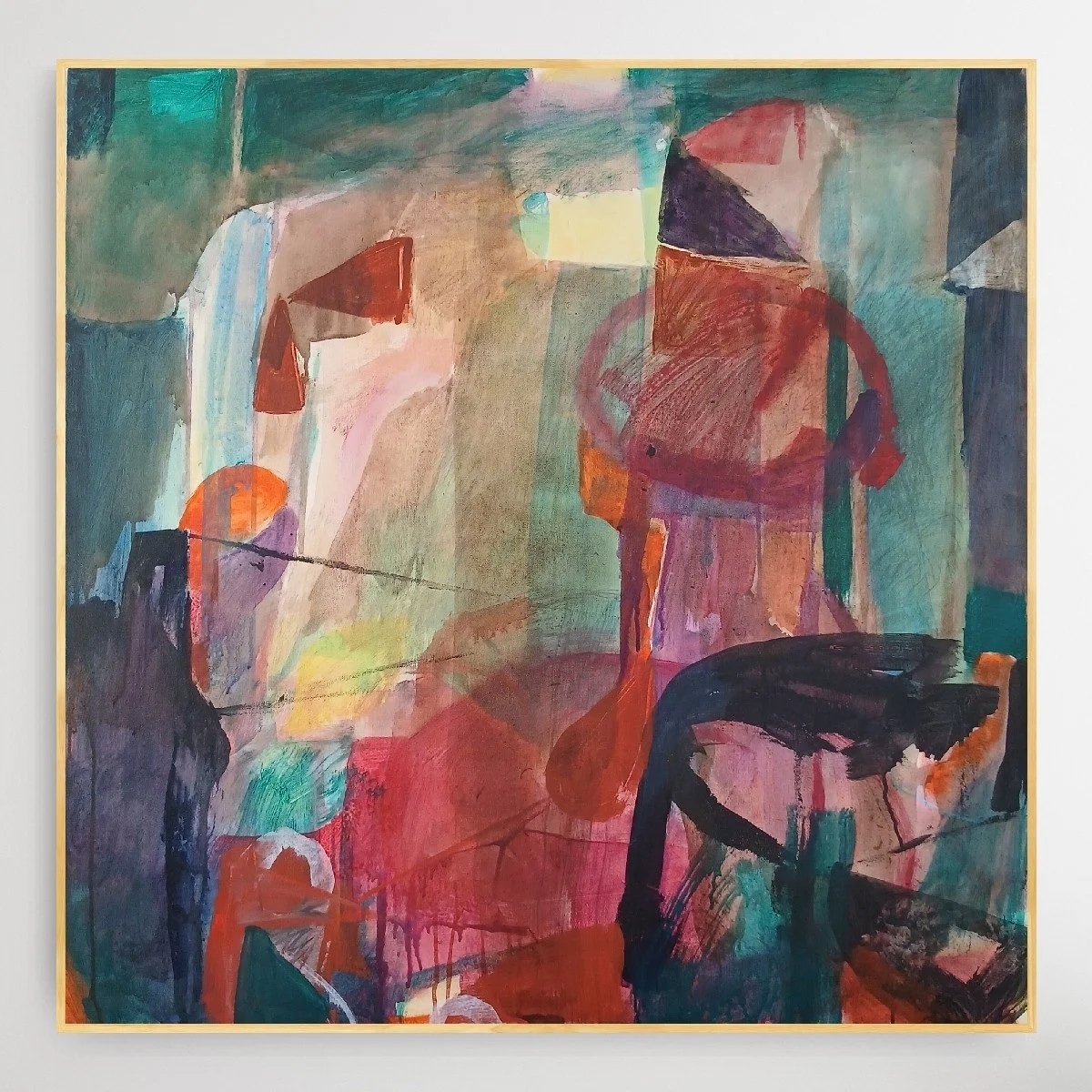 Andrew Portwood, Duality, 2026, 36x36x1.5, acrylic on canvas, 2026 maple frm.jpg