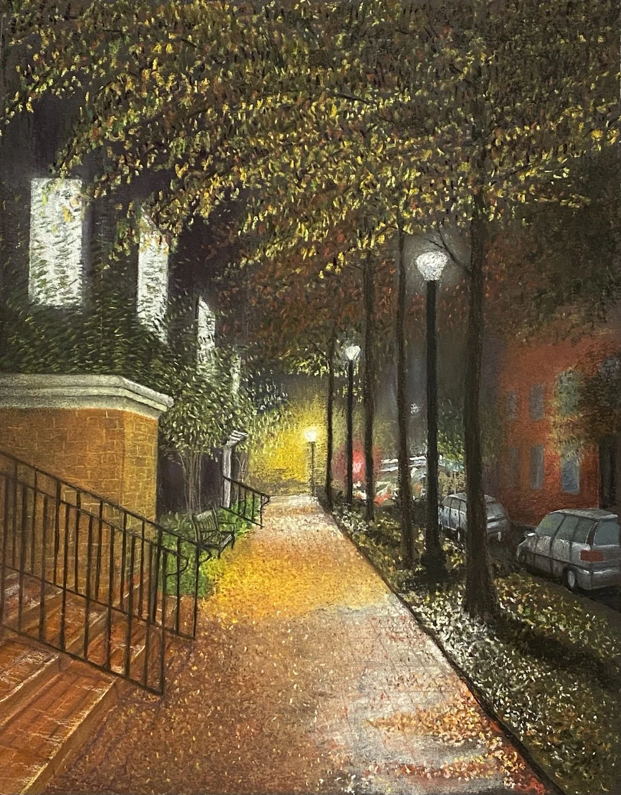 Joanne Phillips Rainy Night, Bethesda 13.5x16.5 NFS