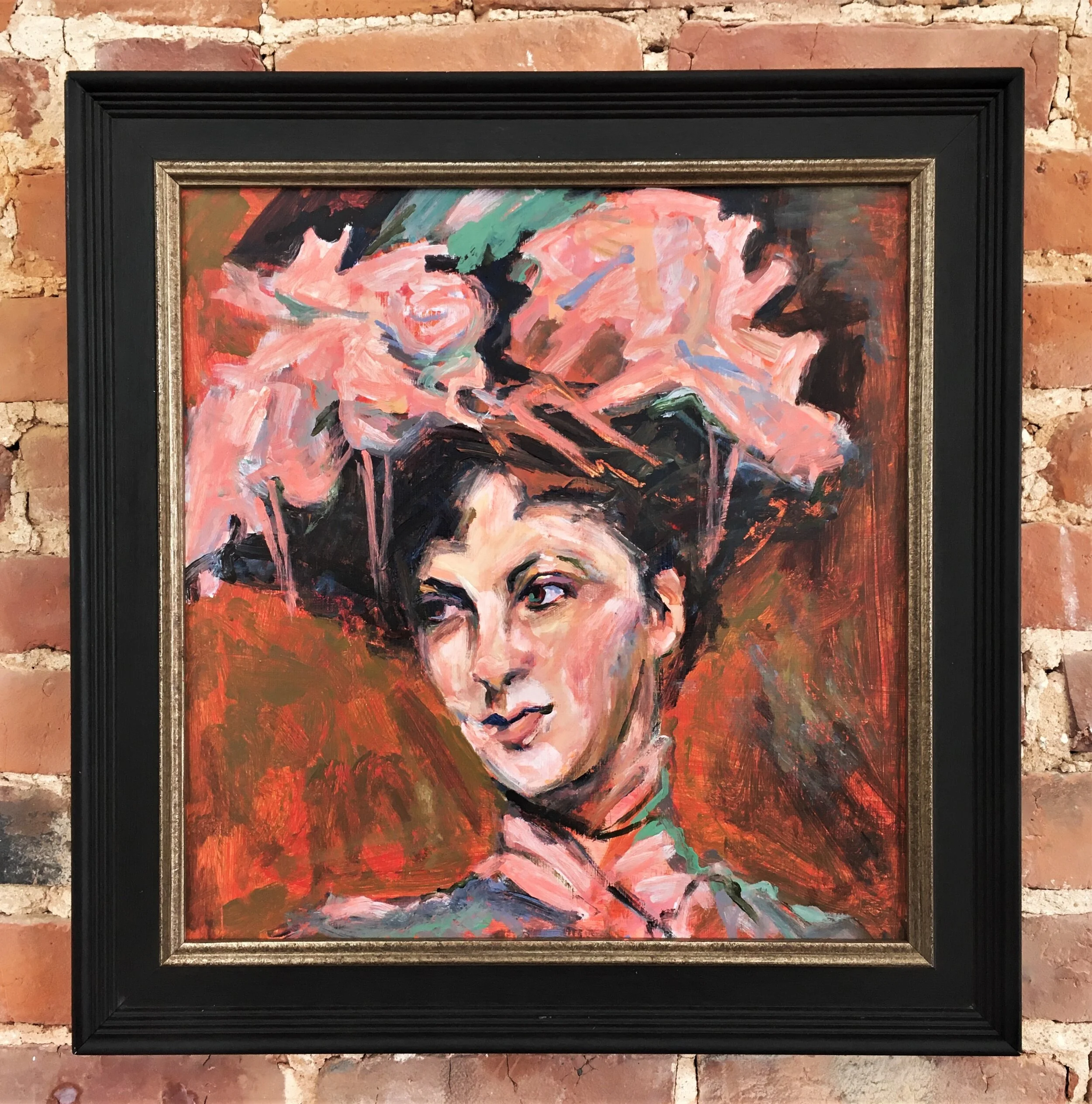 Woman with Flamingo Hat - Warren Tracy Davis