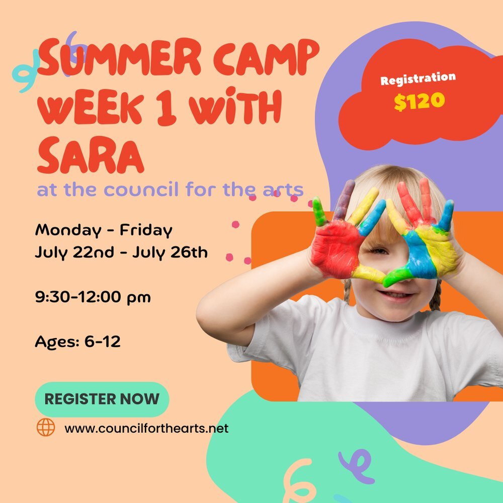 Week 1 &amp; 2 are half way to sold out
Week 3 SOLD OUT
Week 4 is filling fast
Summer ART Camps at CFTA
July 22nd - July 26th Summer Art Camp with Sara Spitzer
July 29th - Aug. 2nd Summer Art Camp with Holly Baker
August 5th through August 9th Summer