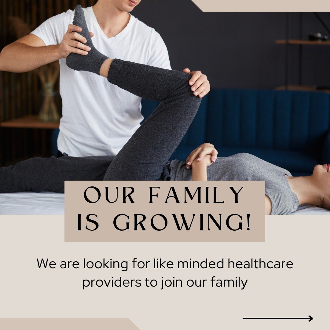 We are looking to grow our family!

We have 3 open offices if you or someone you know is a holistically minded, patient first, healthcare provider who is looking for a home to practice out of. Providers we are looking for are but are not limited to p
