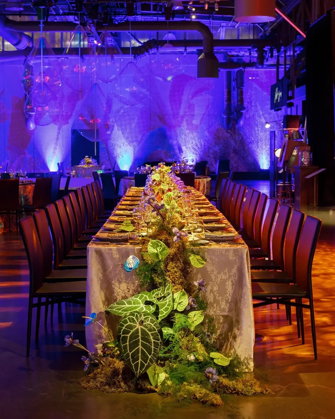 The head table at a wedding reception in San Francisco.