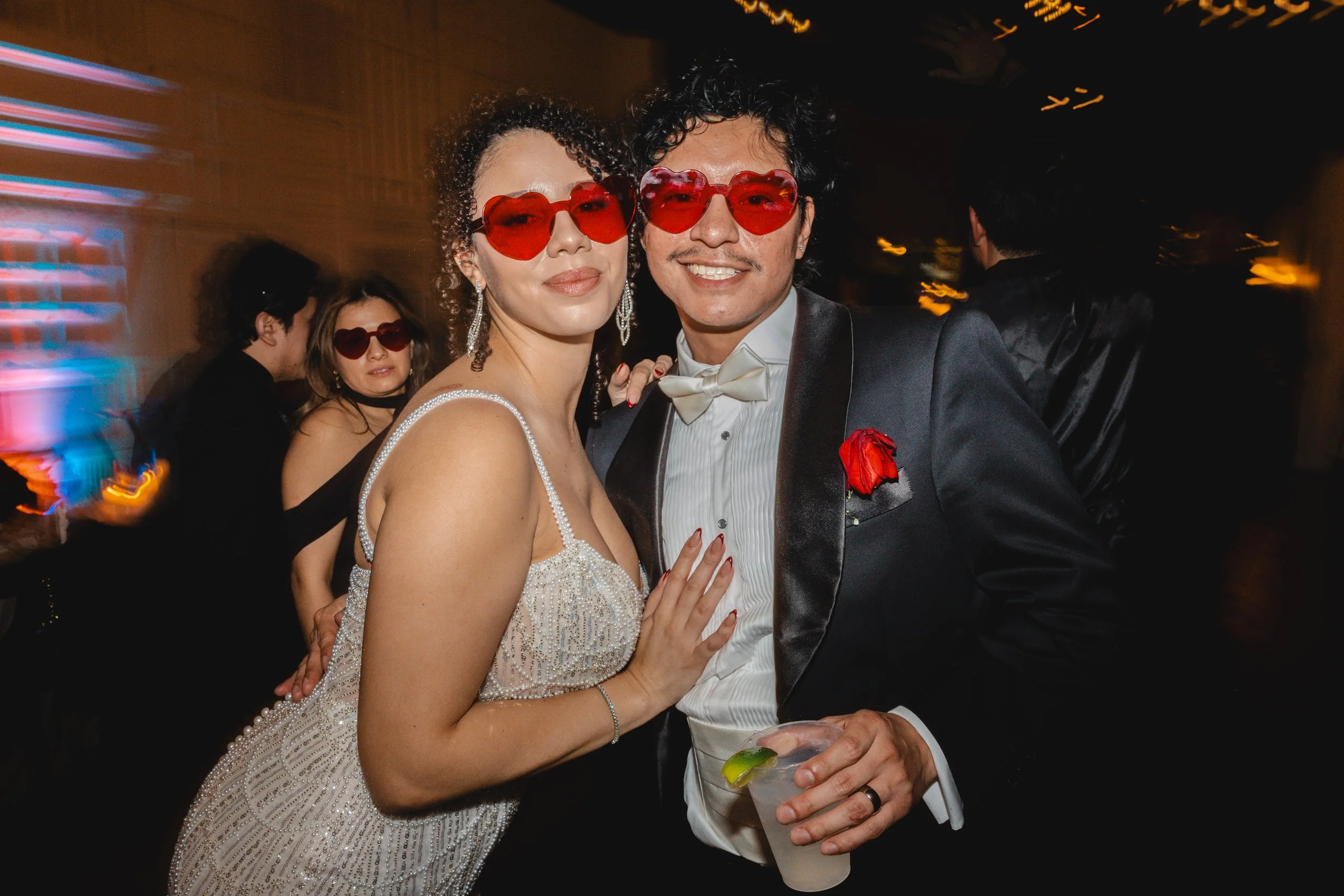 B &amp; E’s Luxe, Edgy Valentine’s Wedding