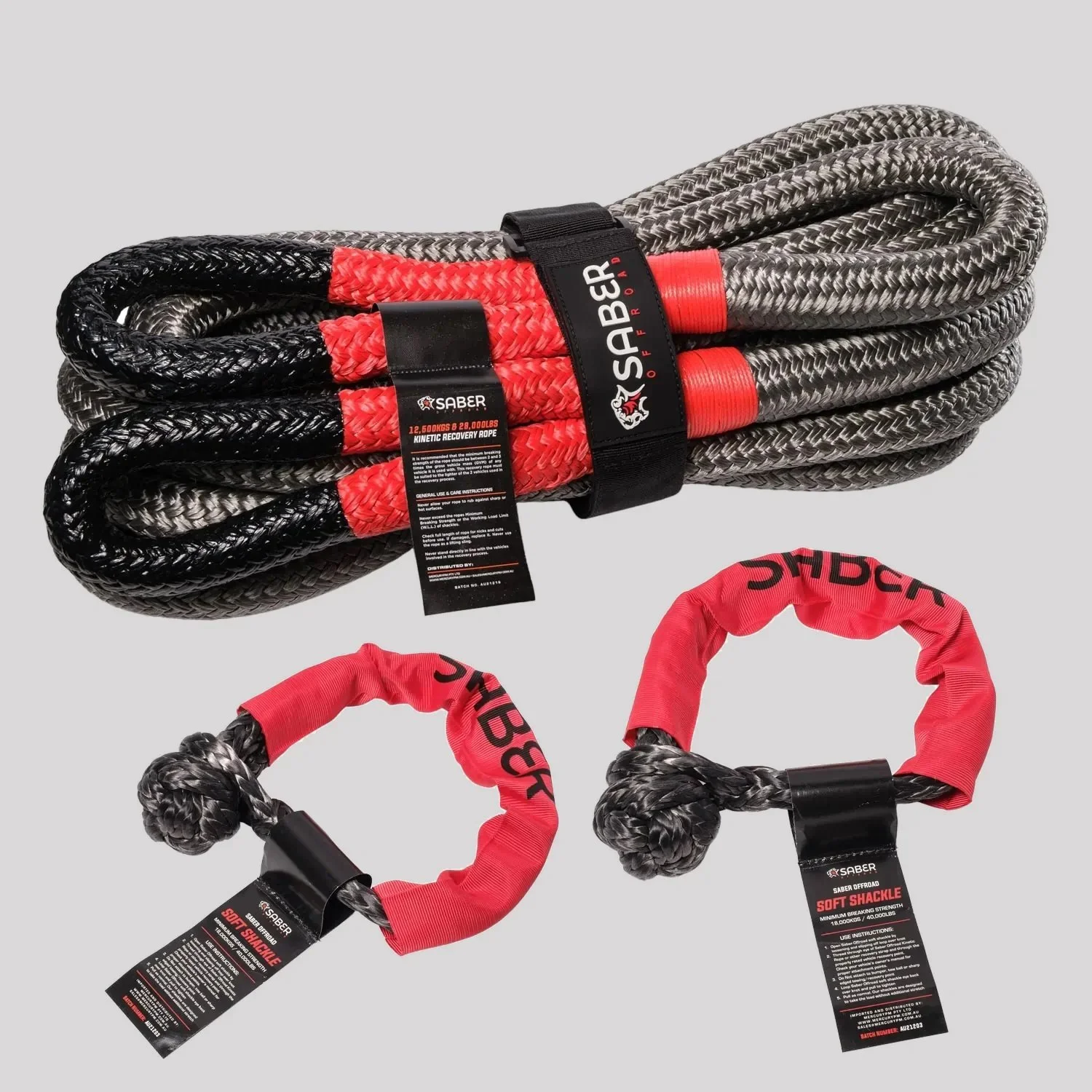 Saber 12K Offroad Kinetic Recovery Kit – Saber Offroad