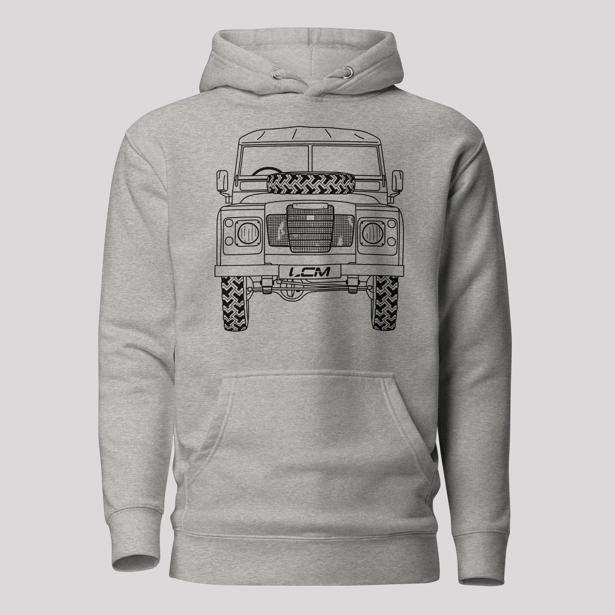 Land Rover Series Hand Drawn hoodie – Carbon Grey