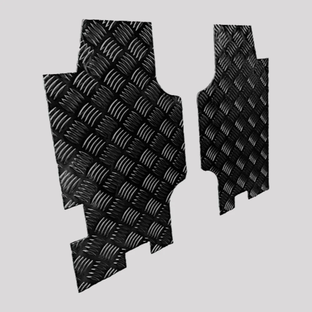Defender Rear Quarter Panel Chequer Plate – Black powder coated – DDS Metals