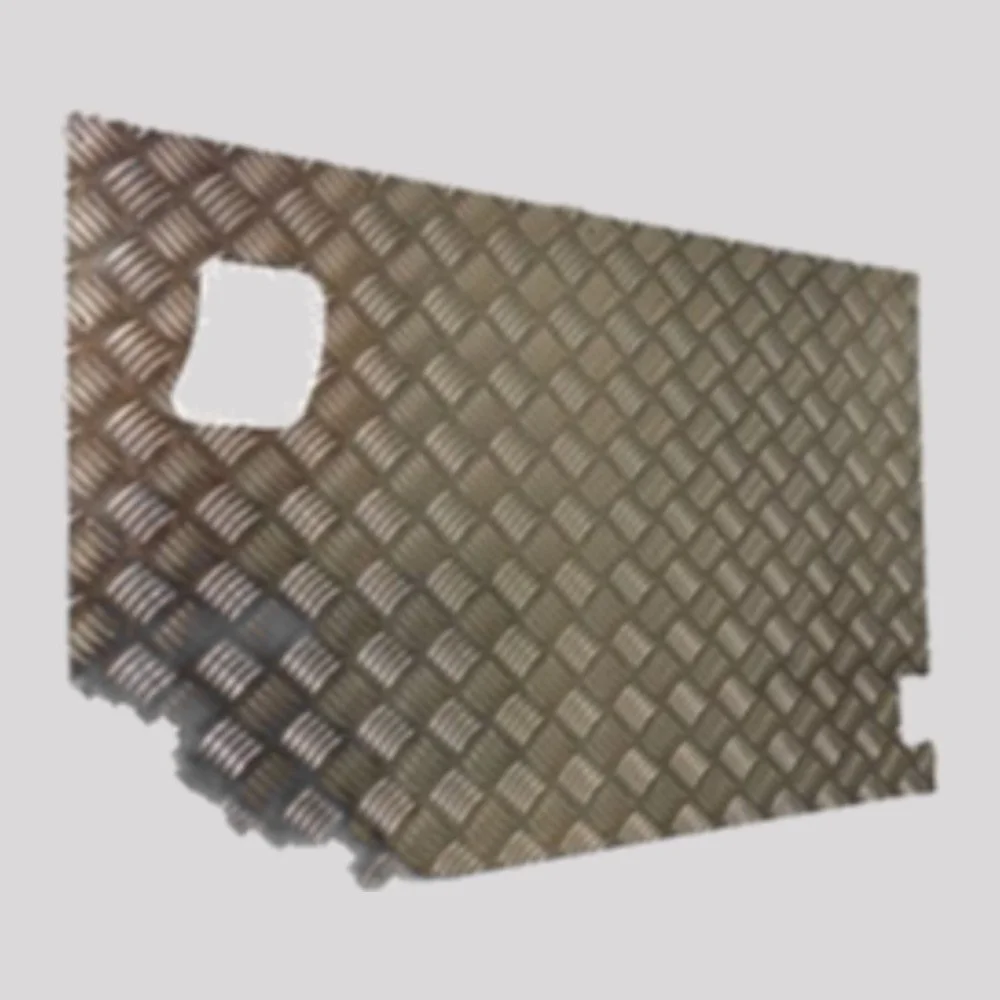 Series Rear Safari Door External Chequer Plate Cover (2 Hinge) – Mill finish (bare aluminium) – DDS Metals