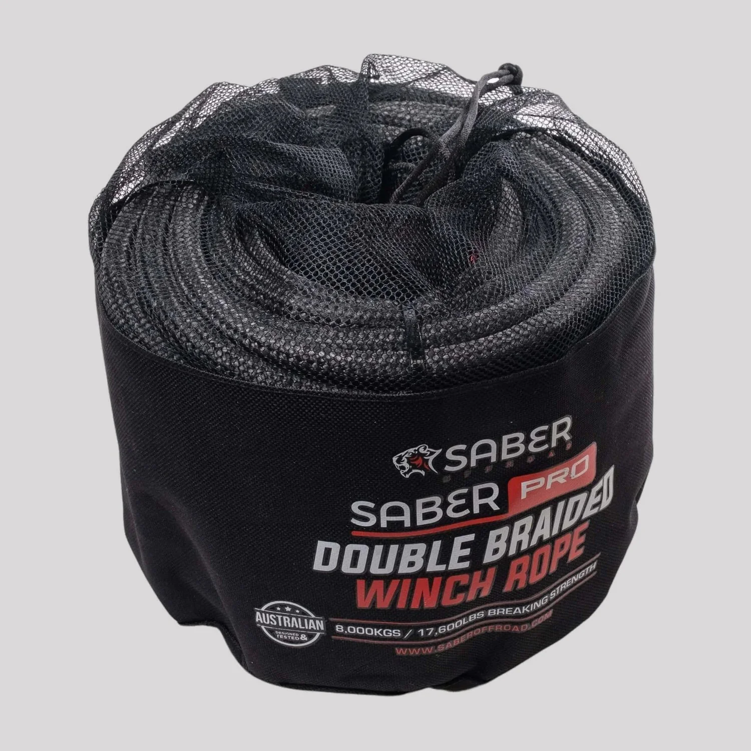 SaberPro Double Braided 30M Winch Rope (black) – Saber Offroad