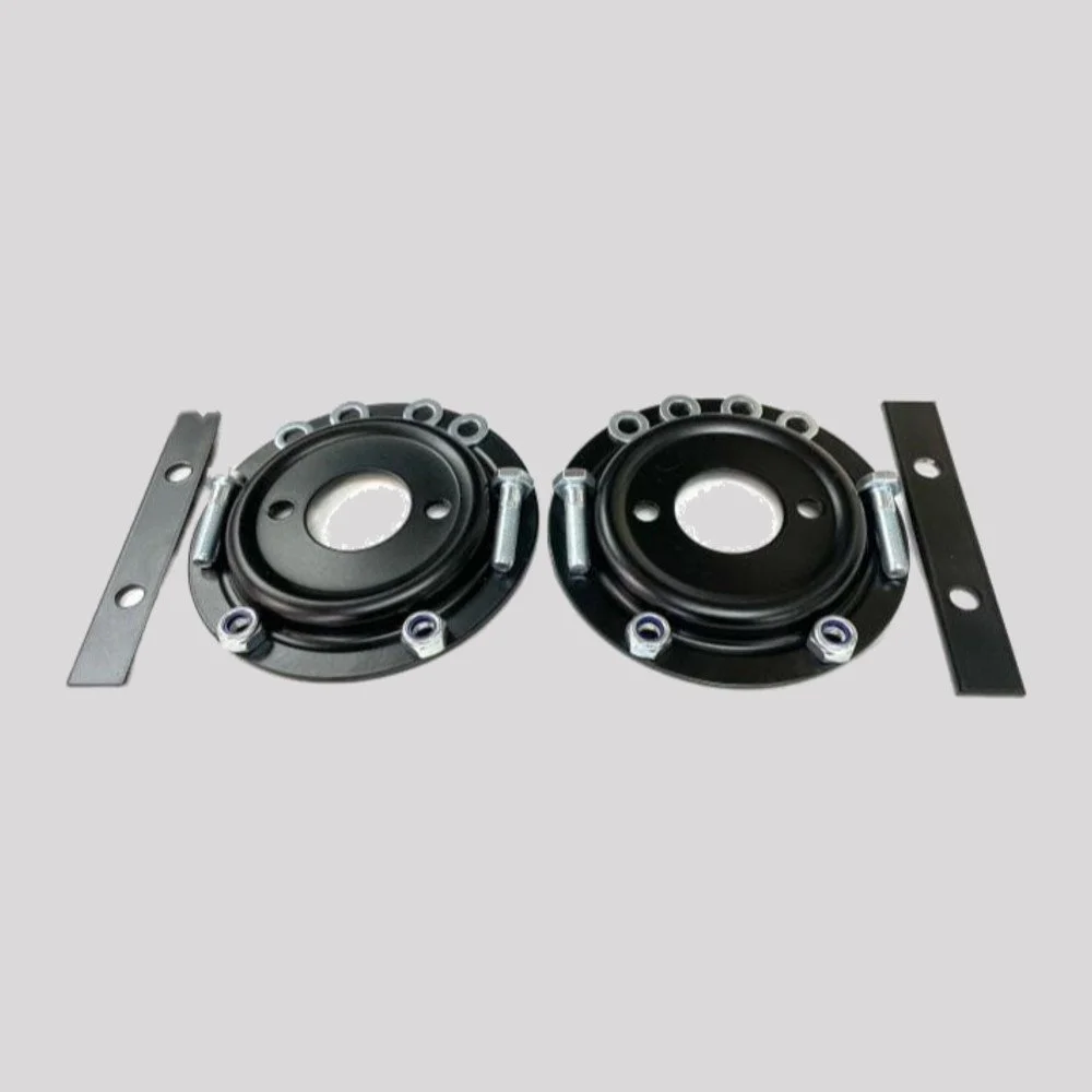 Rear Lower Coil Spring Seat Kit (Defender 90, Discovery 1, Range Rover Classic) – Black powder coated – DDS Metals