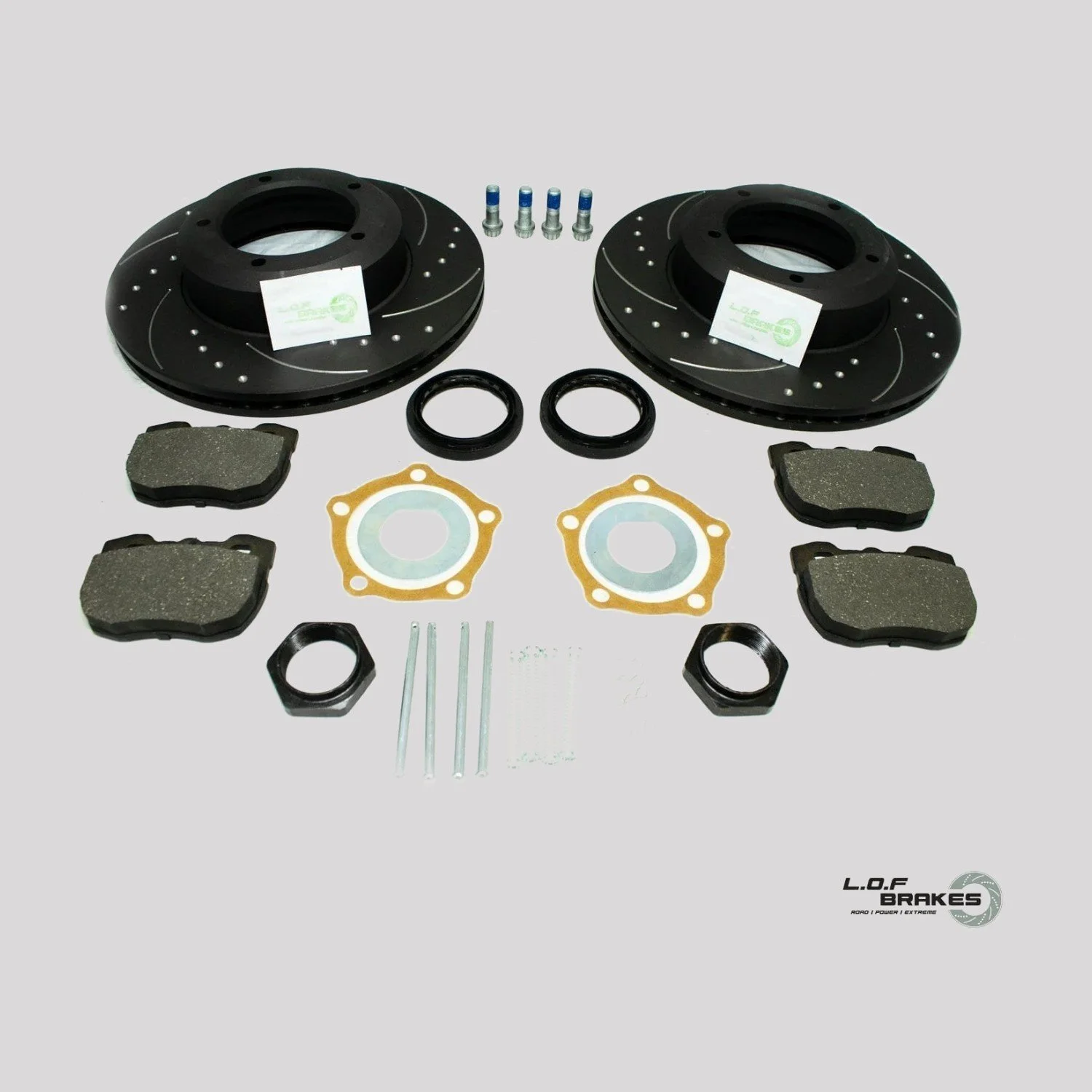 LOF POWERspec Front Brake Kit - Disco 1 Vented (89-98)