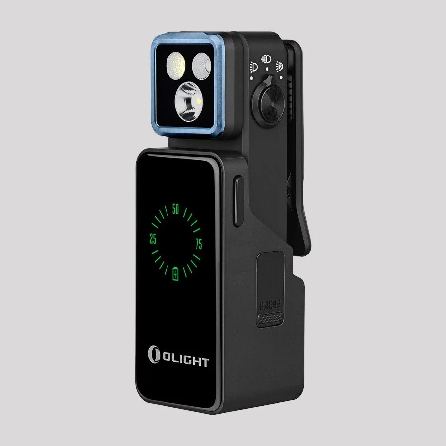Olight Oclip 2 Pro Clip Flashlight – Black, Premium with charging dock