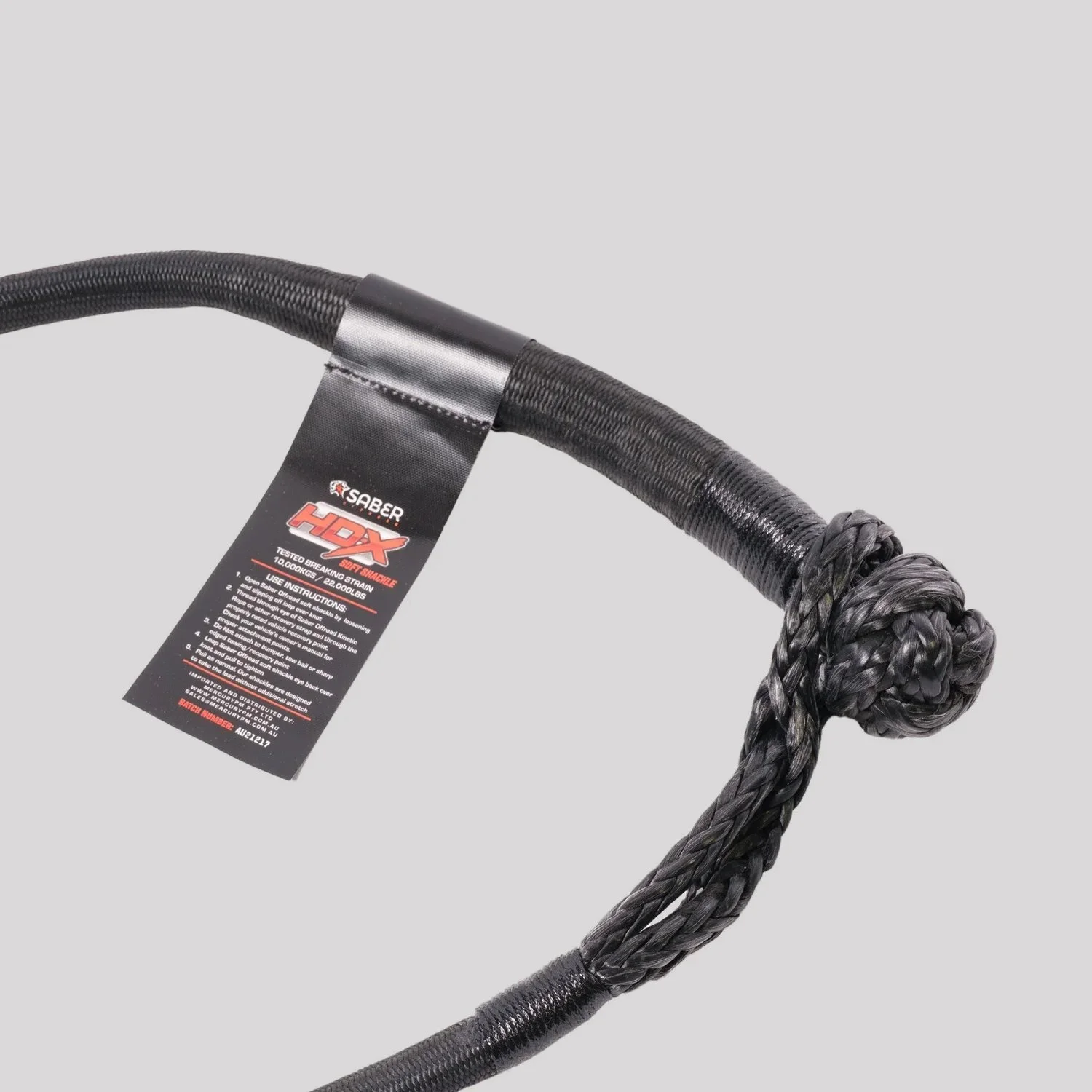 Saber 10,000KG HDX SaberPro Bound Soft Shackle - Long – Saber Offroad