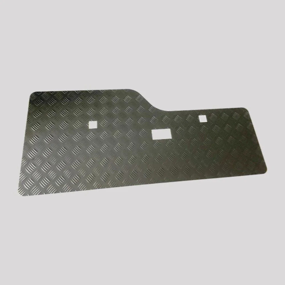 Discovery 2 Chequer Plate Rear Inner Door Card – Black powder coated – DDS Metals