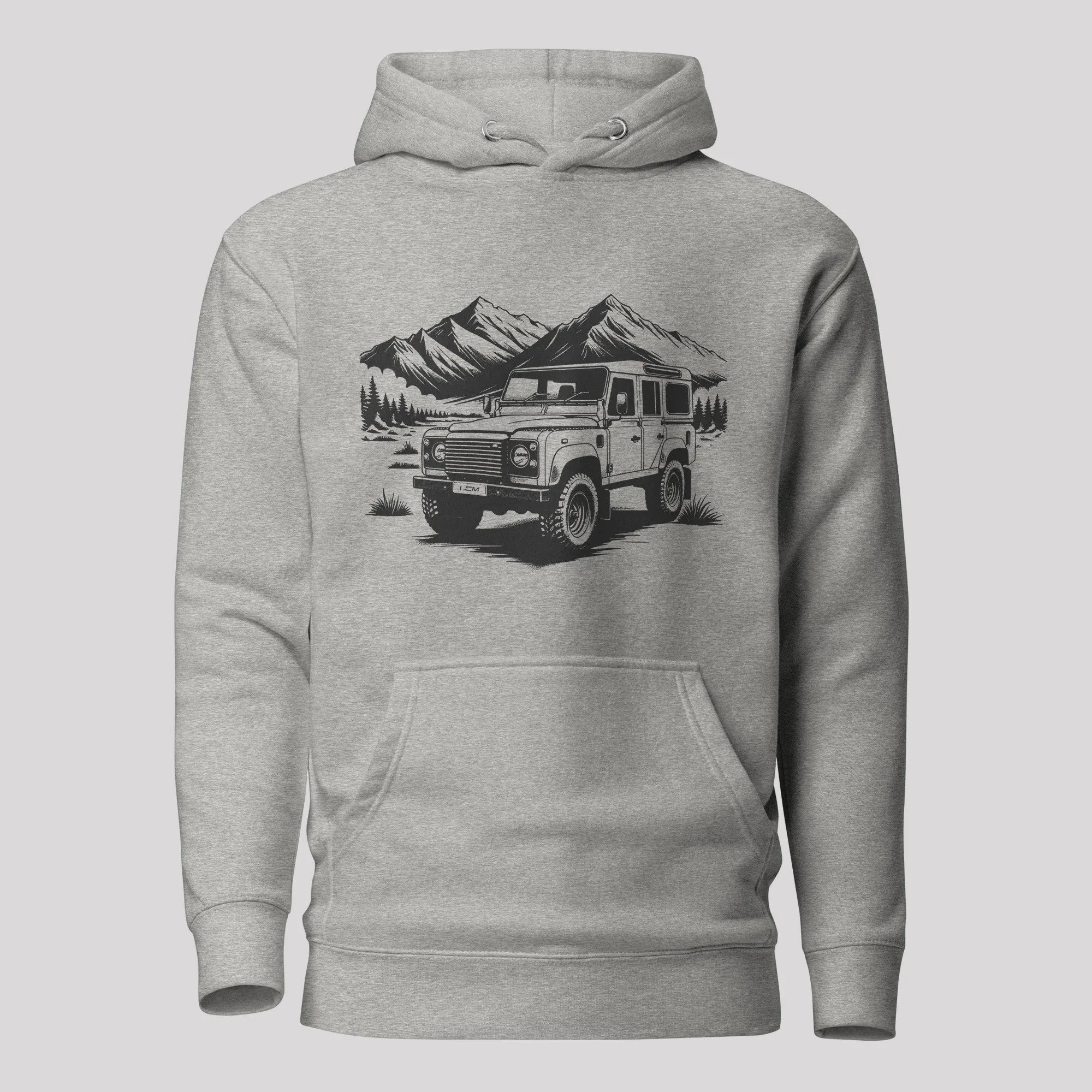 Land Rover Defender Mountains hoodie – Carbon Grey