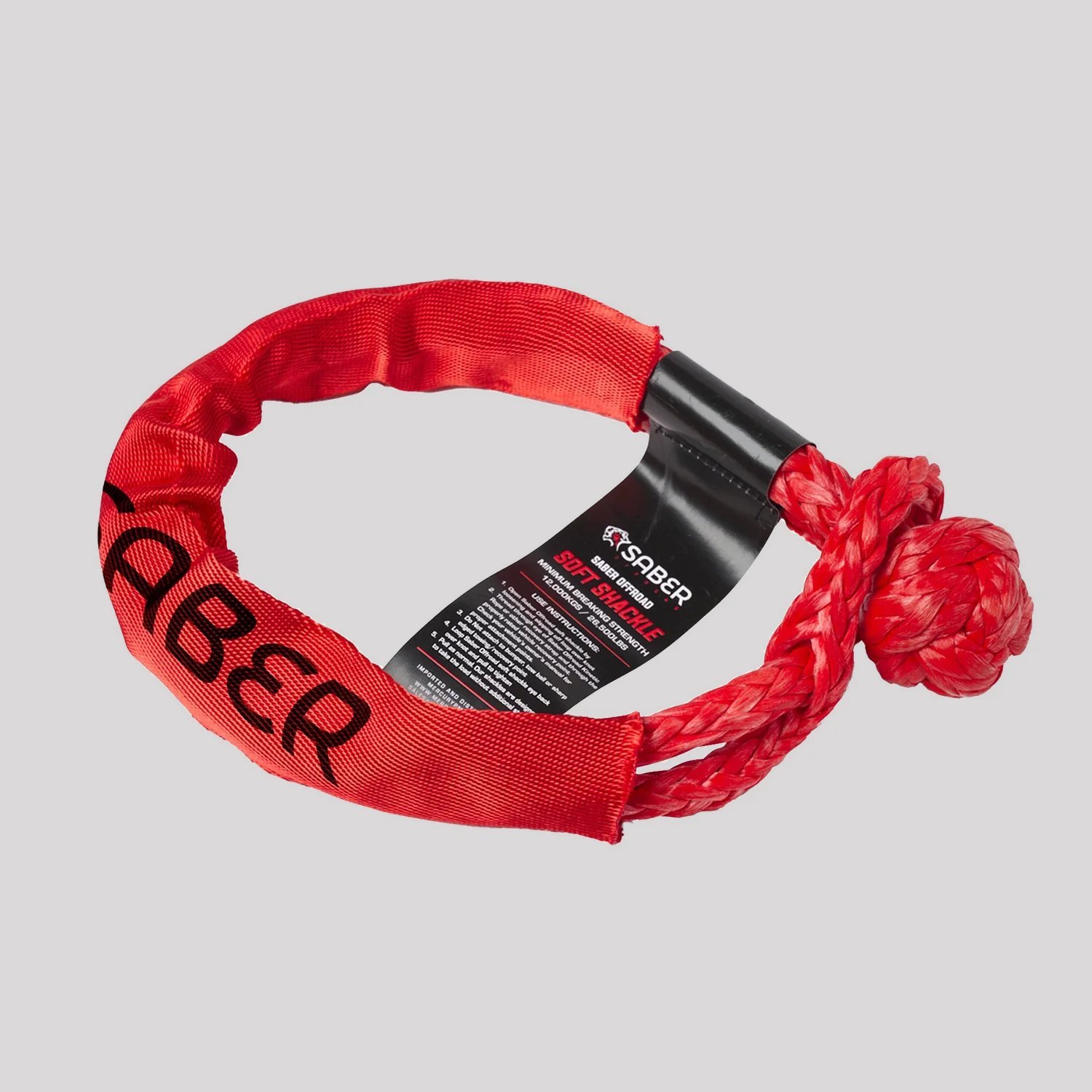 Saber 12,000KG Soft Shackle with Protective Sheath – Saber Offroad