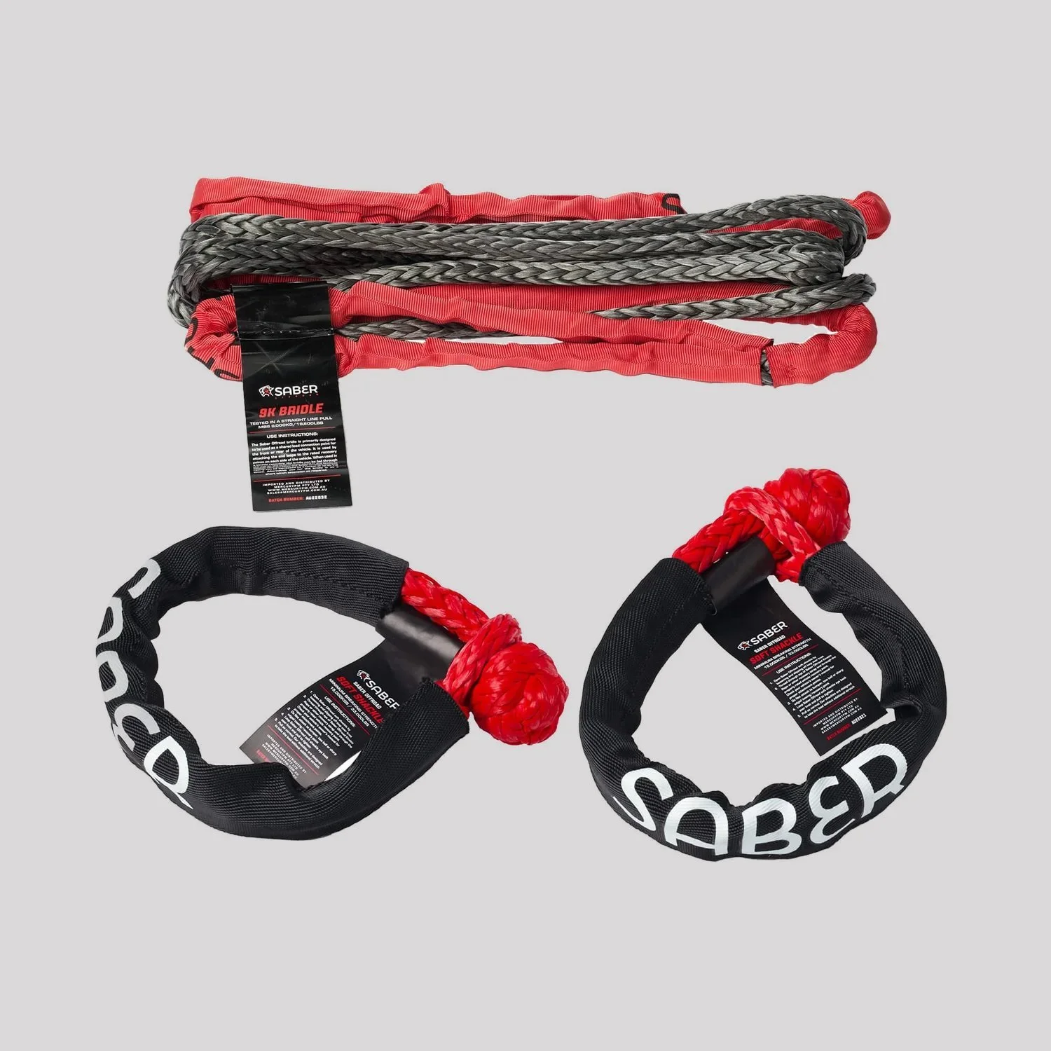 SaberPro 10mm Bridle & Twin 15K Soft Shackle Kit – Saber Offroad