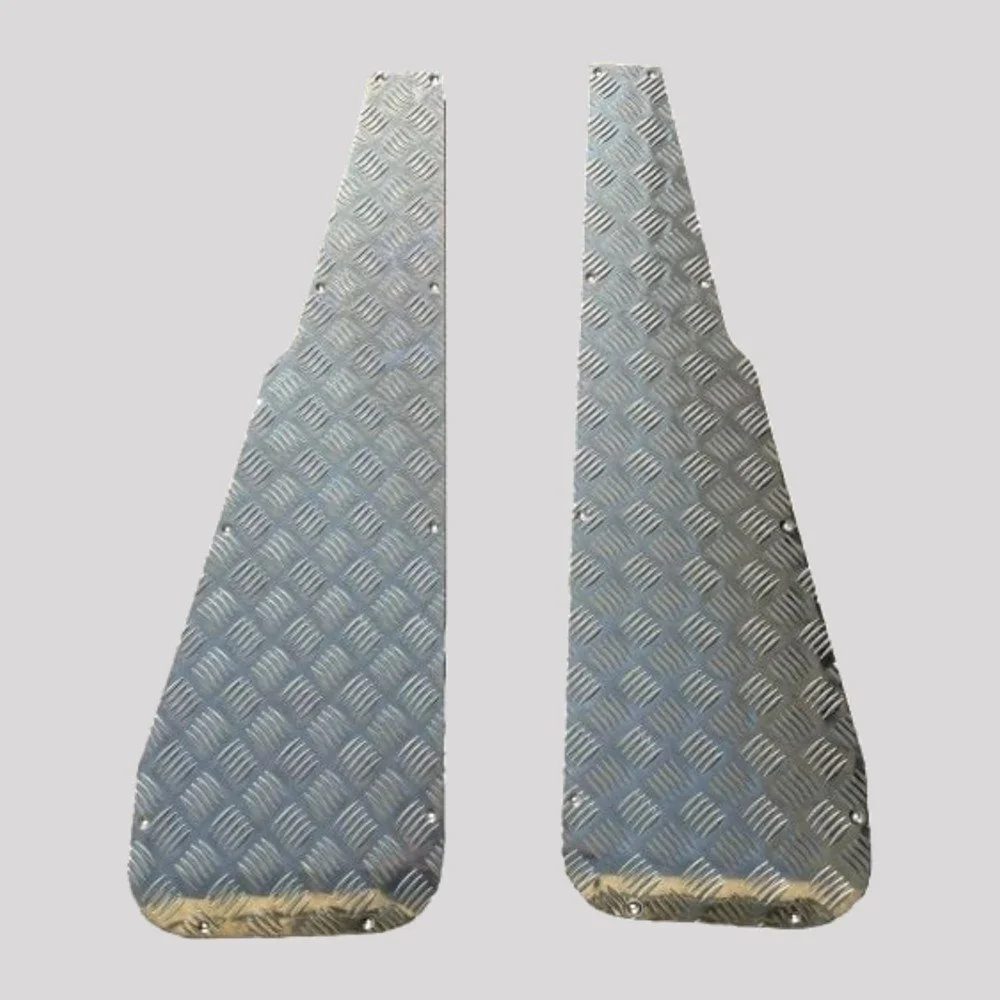 Series Chequer Plate Wing Top Protectors with Countersunk Stainless Fittings – 2mm, Mill finish (bare aluminium) / 3mm, Mill finish (bare aluminium) – DDS Metals