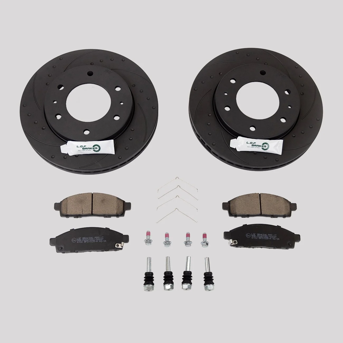 LOF POWERspec Front Brake Kit - Mitsubishi L200 2.4 (15-19)