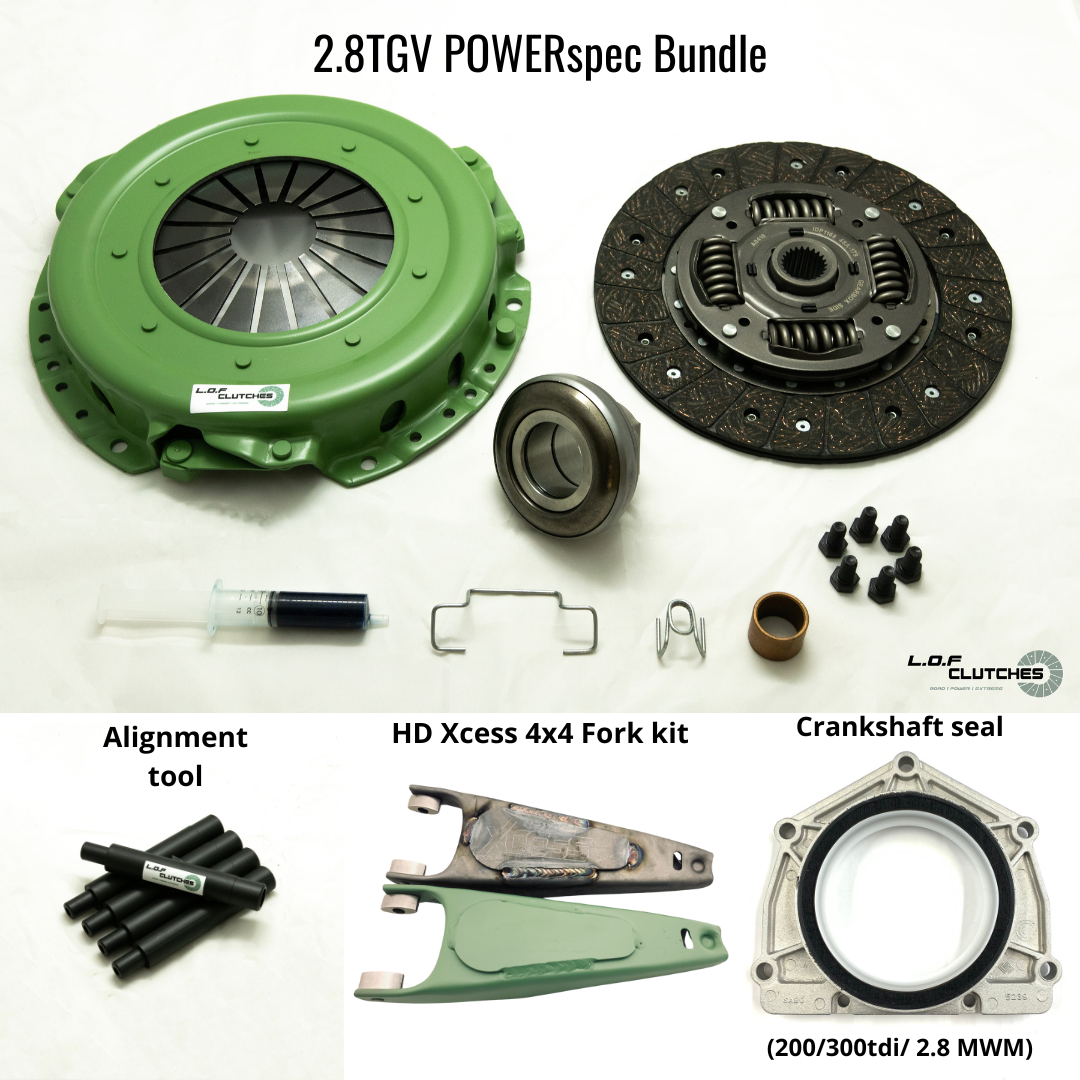 LOF POWERspec Clutch Kit - Land Rover 2.8 TGV 200/300 Tdi BUNDLE