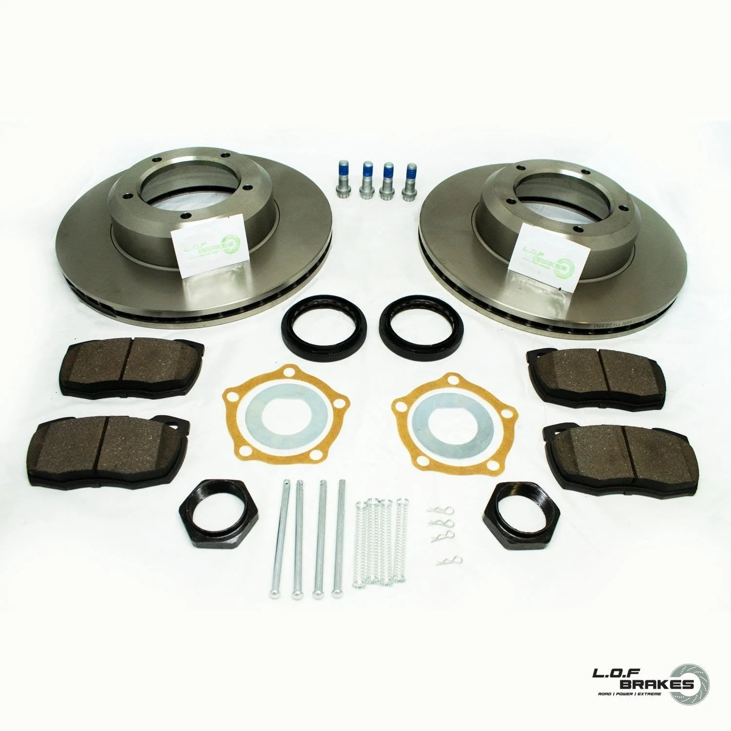 LOF ROADspec Front Brake Kit - Defender Vented (94-16)
