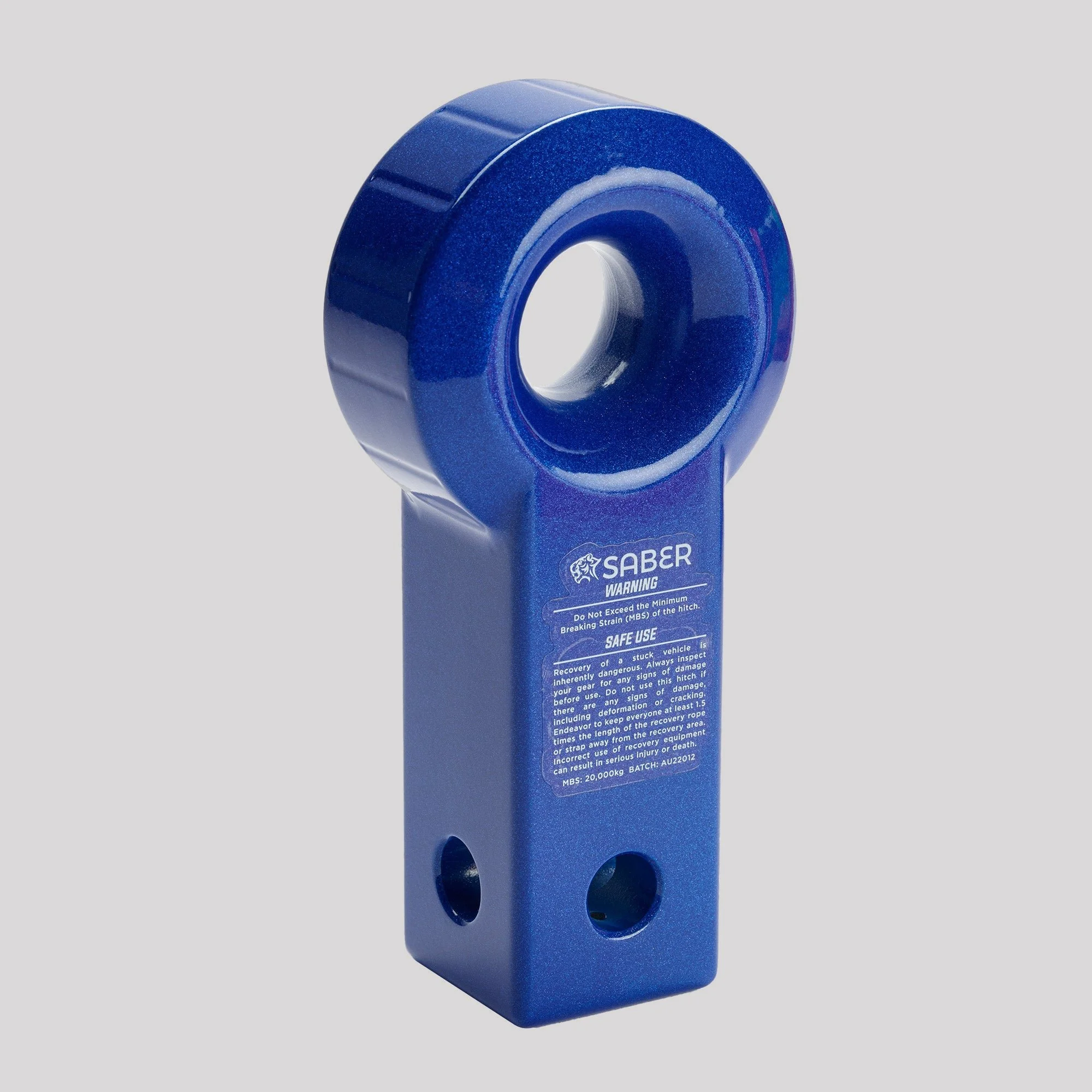 Saber Alloy Recovery Receiver Hitch – Blue Prismatic – Saber Offroad