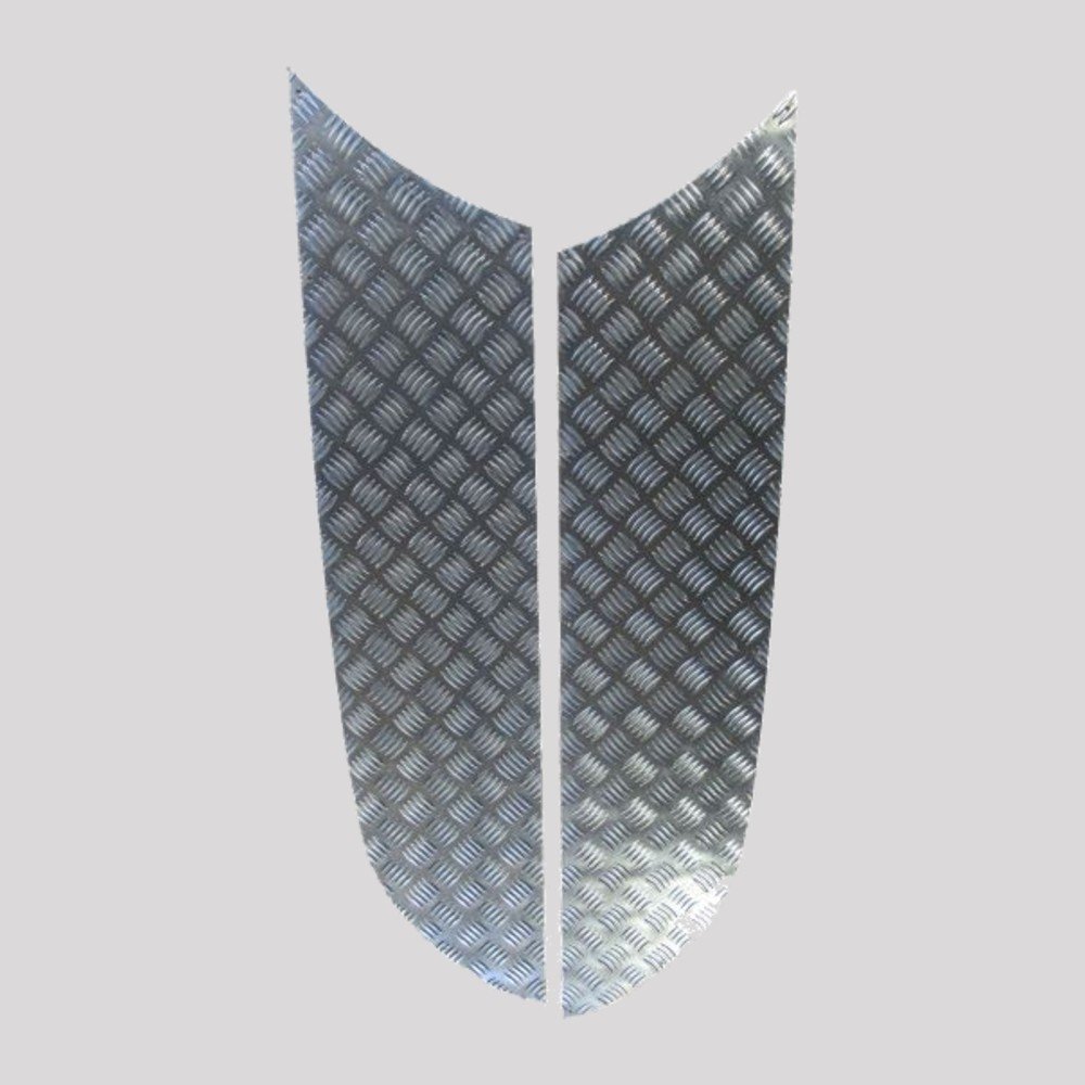 Discovery 3 & 4 Chequer Plate Bonnet Sides – Mill finish (bare aluminium) – DDS Metals