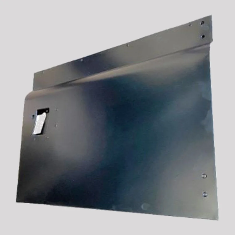 Series 2 Front Door Bottom – Right, Anti-burst, with lock hole, Black powder coated – DDS Metals