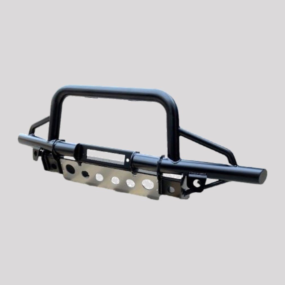 Defender Tubular Winch Bumper – With air con, With A-bar & strengthening bars – DDS Metals