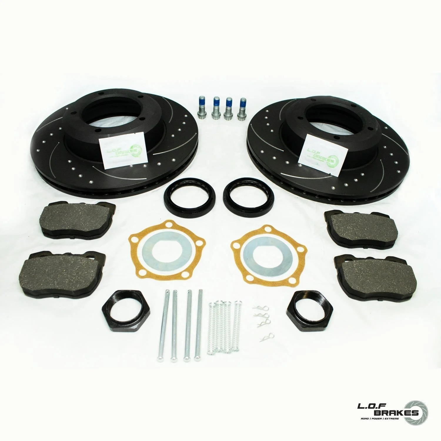 LOF POWERspec Front Brake Kit - Disco 1 Vented (89-98)